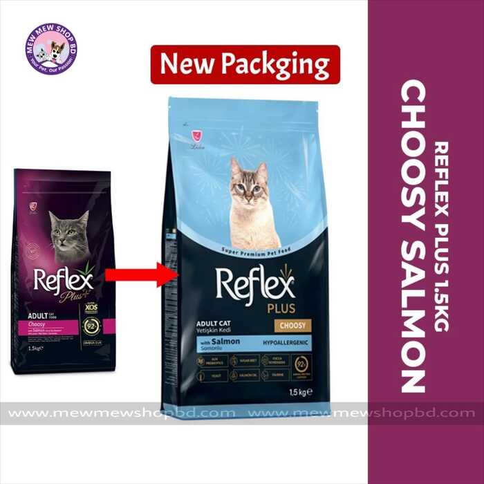 Reflex Plus Adult Cat Food Choosy with Salmon 1.5Kg