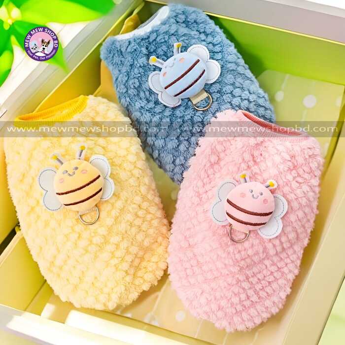Bee Design Pet Cat & Puppy Sleeveless Sweater Dress Soft and Comfortable ( No Exchange )