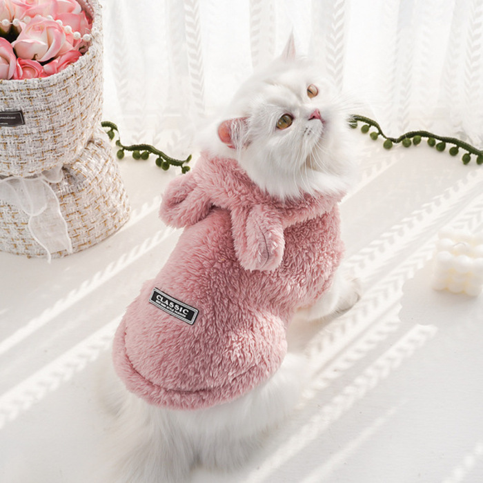 Rabbit Ear Designed Classic Warm Hoodie Sweater / Dress for Pet Cat & Puppy ( No Exchange )