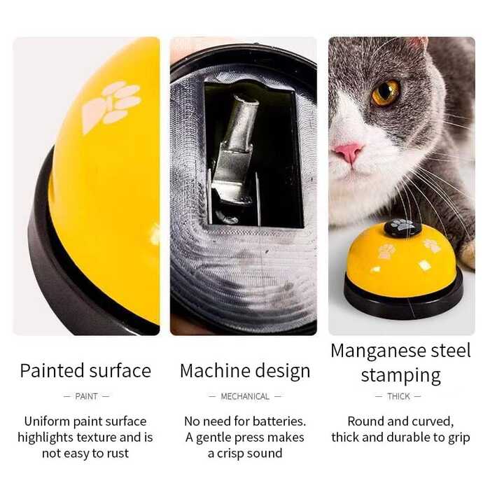 Cat Dog Feeding Dinner Bell Toy Pet Training Ring Bell Educational Toy Pet Training