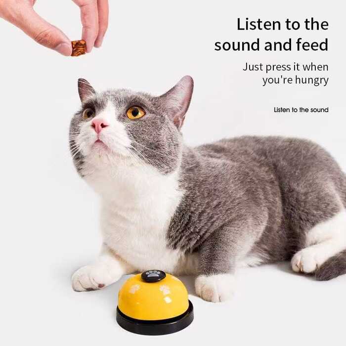 Cat Dog Feeding Dinner Bell Toy Pet Training Ring Bell Educational Toy Pet Training