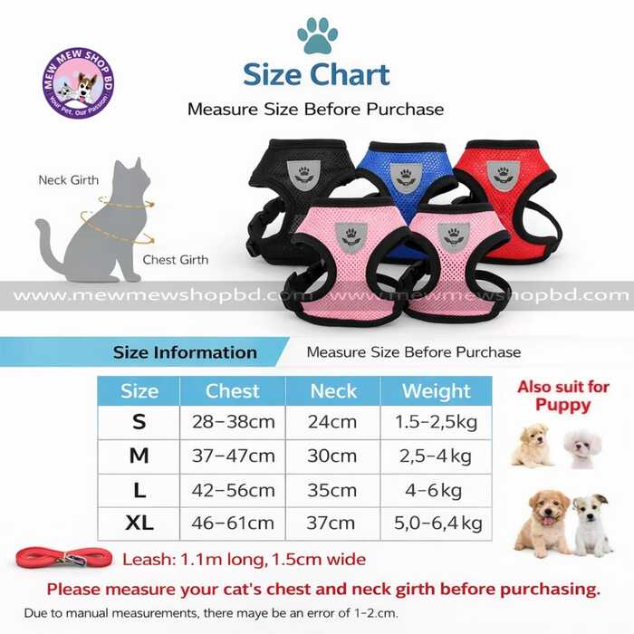 Cat Jacket Harness Harness And Leash Set Puppy Cat Vest Harness