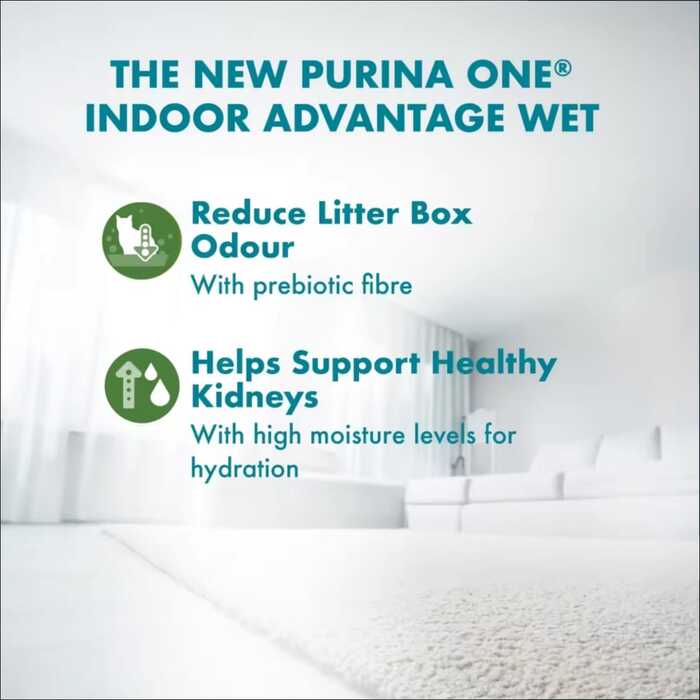 Purina ONE Indoor Advantage Wet Cat Food with Chicken in Gravy 70g