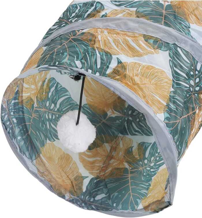 Printed Collapsible 4 way 1 Window Tunnel toy for Pet Cat