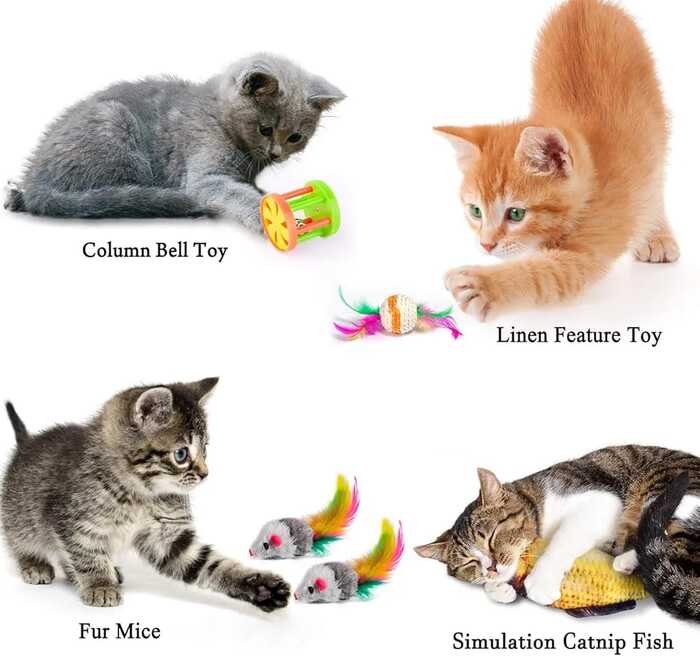 28pcs Pet Cat Toy Set with Tunnel Toy