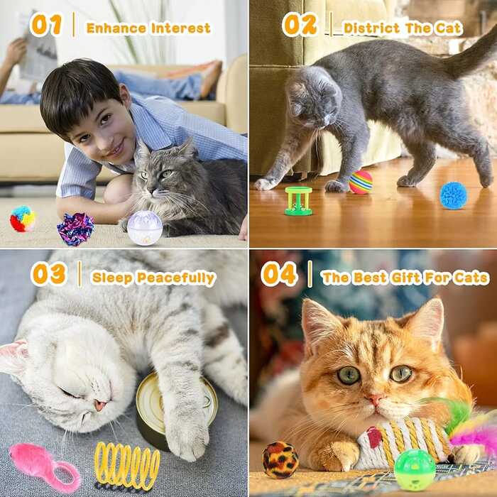 28pcs Pet Cat Toy Set with Tunnel Toy
