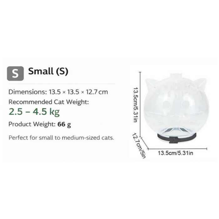 Cat Anti-Bite Headcover Breathable Helmet Protective Cats Prevent Biting Transparent Head Shield for Grooming