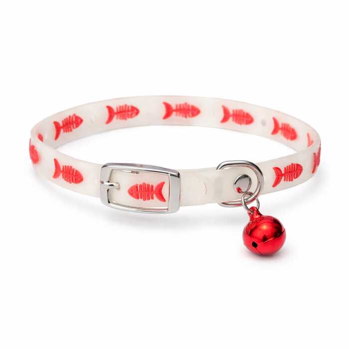 Fish Printed Round Bell Radium Collar for Pet Cat & Puppy