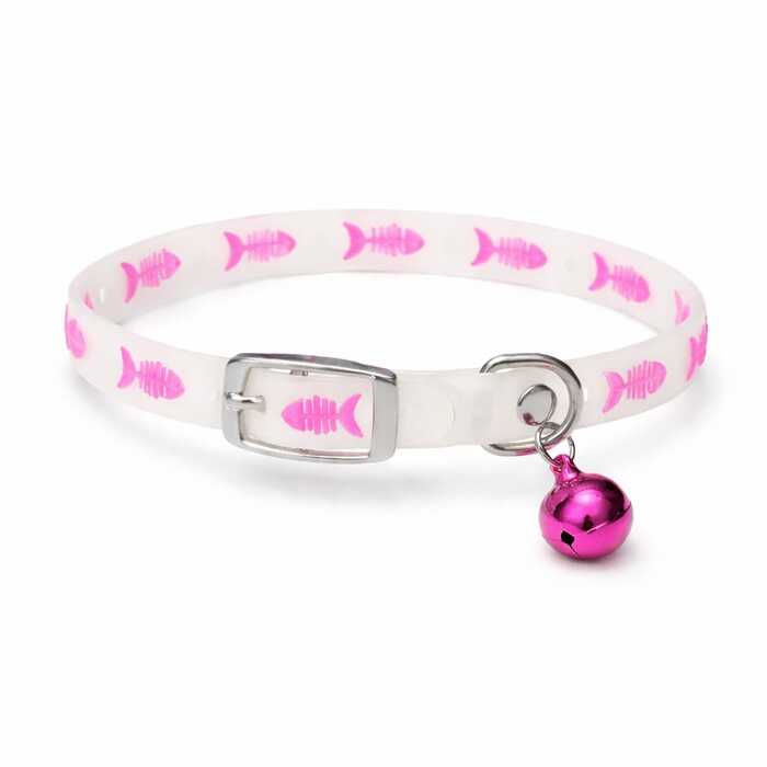 Fish Printed Round Bell Radium Collar for Pet Cat & Puppy