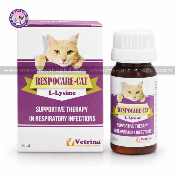 Respocare-Cat L-Lysine Respiratory Support Supplement for Cats – 30ml