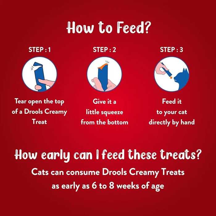 Drools Creamy Lickable Cat Treats with Real Chicken (15g x 5 Pack)