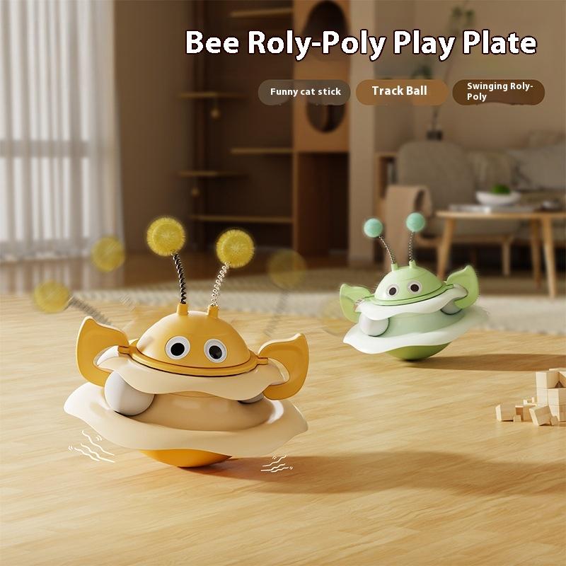 Little Bee Design Roly-poly Tower Tumble Toy for Pet Cat