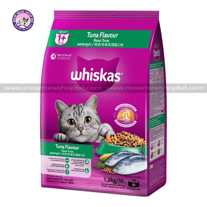 Whiskas Adult Dry Cat Food Tuna Flavour 1.2kg