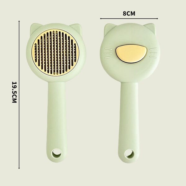 Cat Face Design Self-Cleaning Grooming Brush for Cats & Puppies