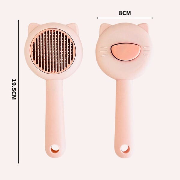 Cat Face Design Self-Cleaning Grooming Brush for Cats & Puppies