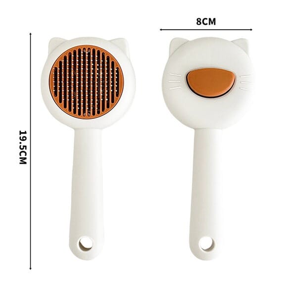 Cat Face Design Self-Cleaning Grooming Brush for Cats & Puppies