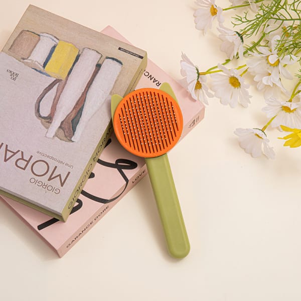 Pet Cat & Dog Self Cleaning Grooming Brush Hair Remover For Grooming