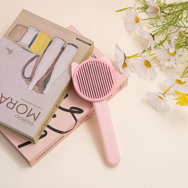 Pet Cat & Dog Self Cleaning Grooming Brush Hair Remover For Grooming