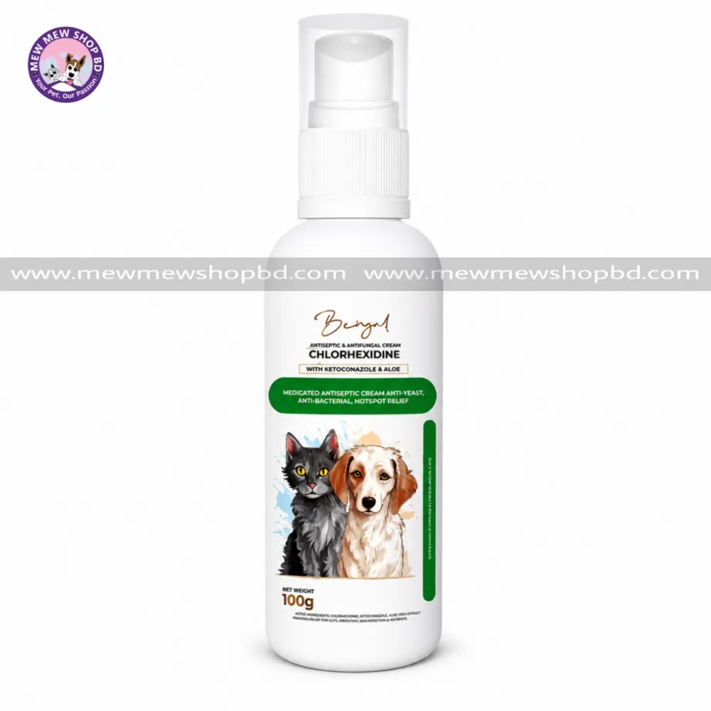 Bengal Antiseptic & Antifungal Cream with Chlorhexidine, Ketoconazole & Aloe 100g