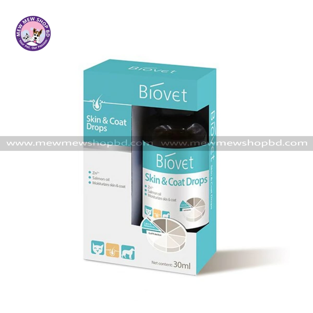 Biovet Skin & Coat Drops for Cats & Dogs 30ml