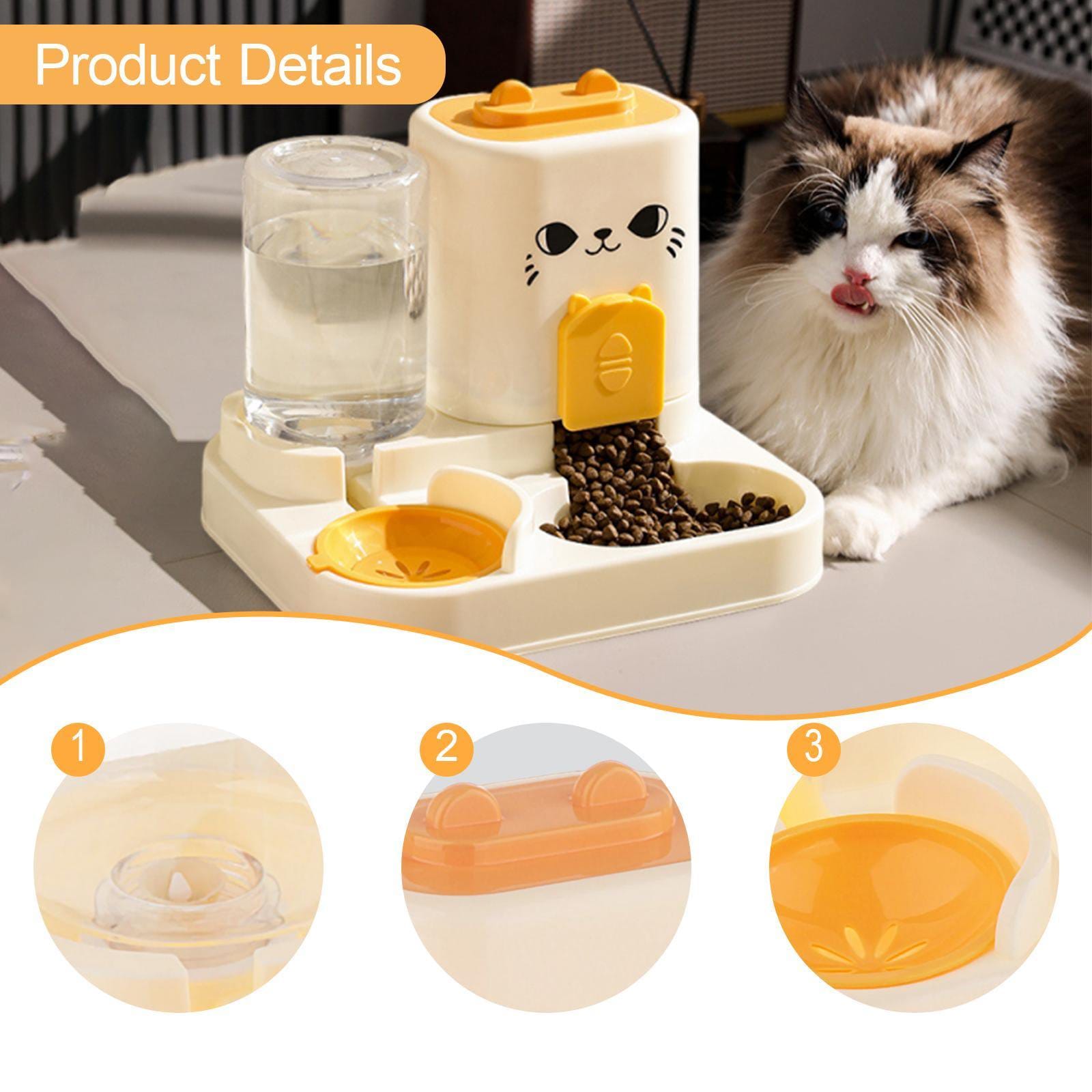 Cat Ear Design 2-in-1 Food & Water Dispenser for Cats & Dogs