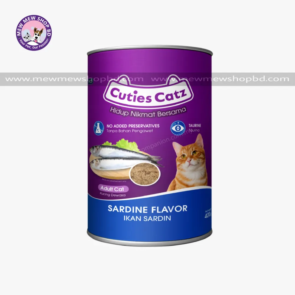Cuties Catz Adult Canned Food with Sardine Flavor 400g