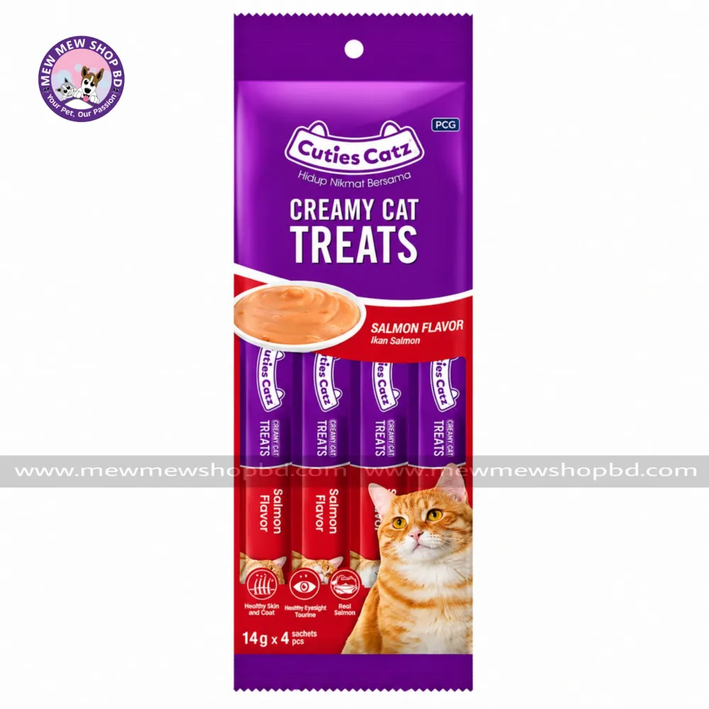 Cuties Catz Cat Treat Salmon Flavor 14g*4pcs