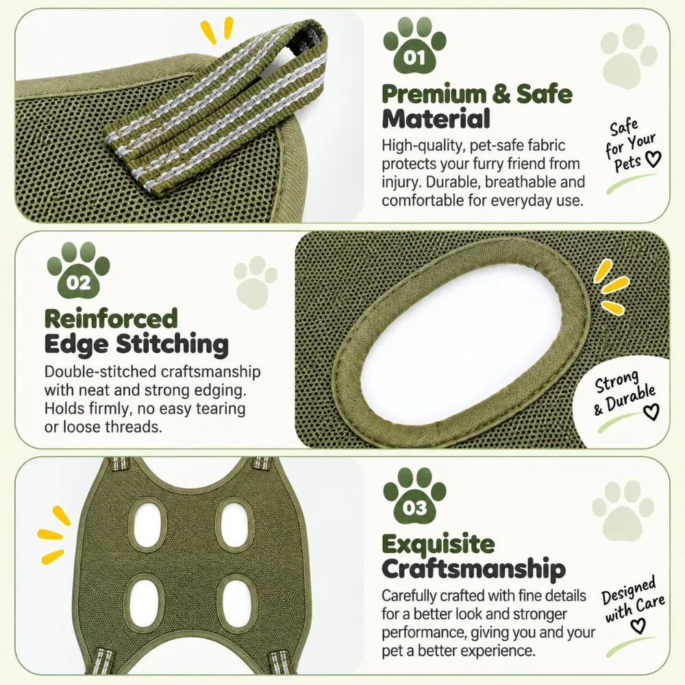 Dog Cat Grooming Bath Bag for Nail Cutting & Anti Scratch Cat Trimming Hammock