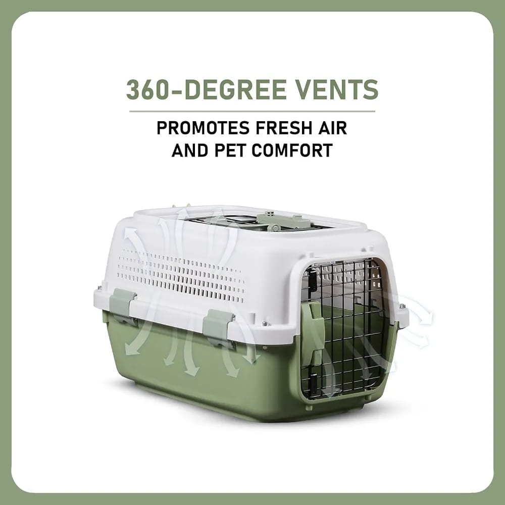 Smart 2 Door Design Super Premium Cat Large Carrier Box with Cage Top
