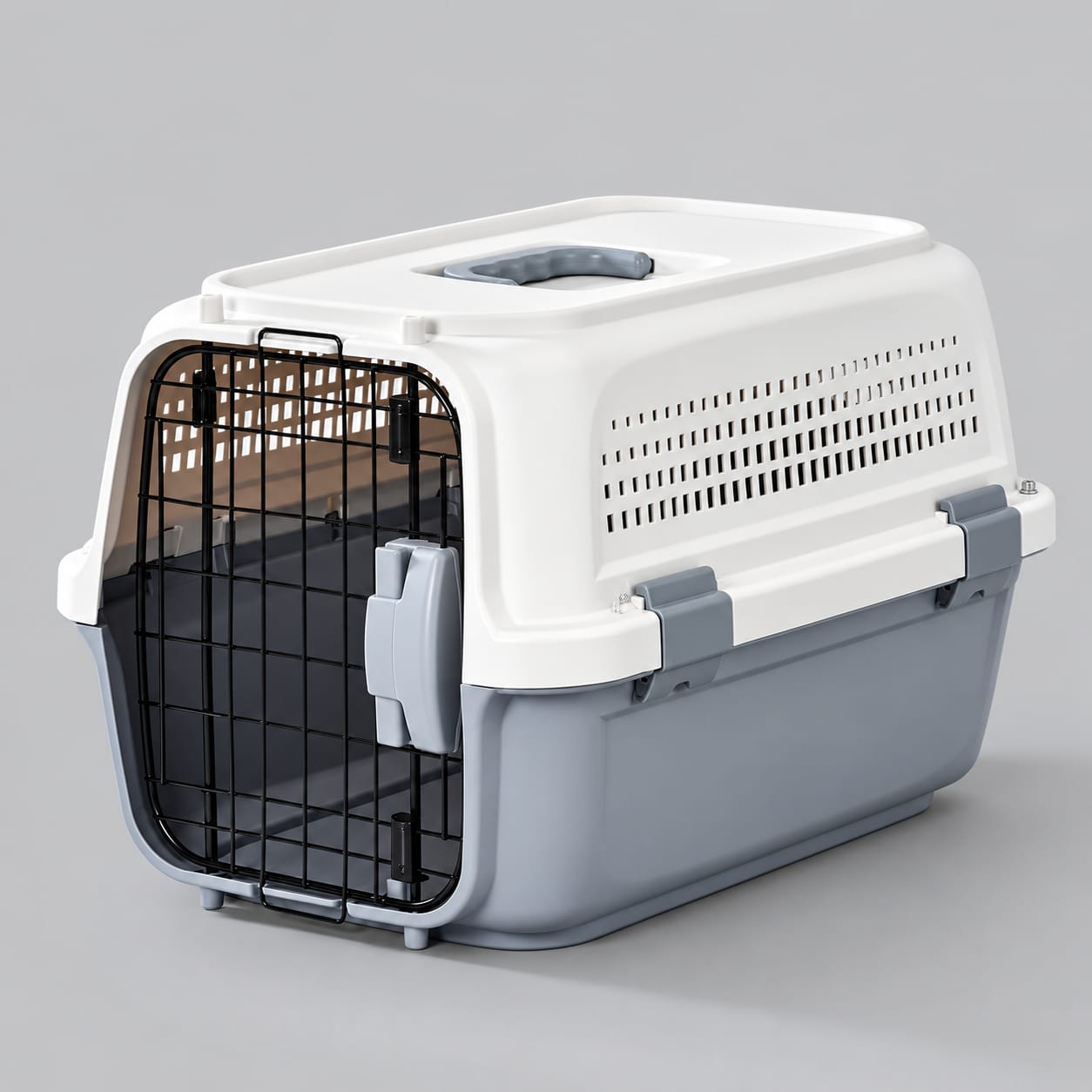 Smart 2 Door Design Super Premium Cat Large Carrier Box with Cage Top