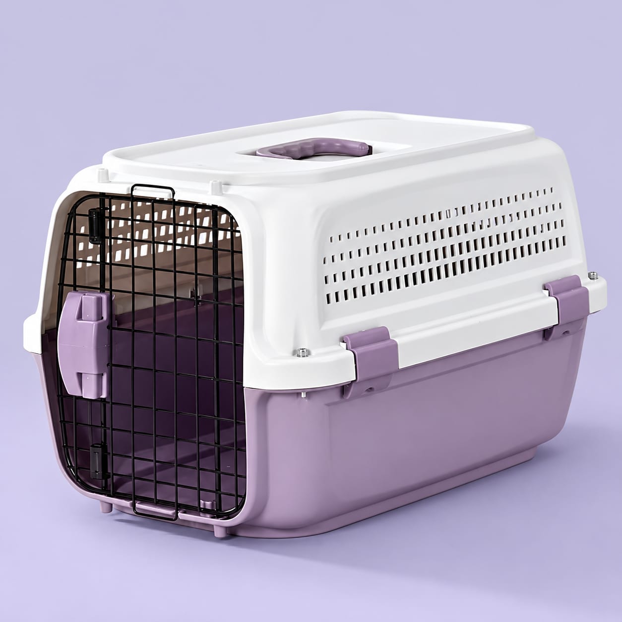 Smart 2 Door Design Super Premium Cat Large Carrier Box with Cage Top