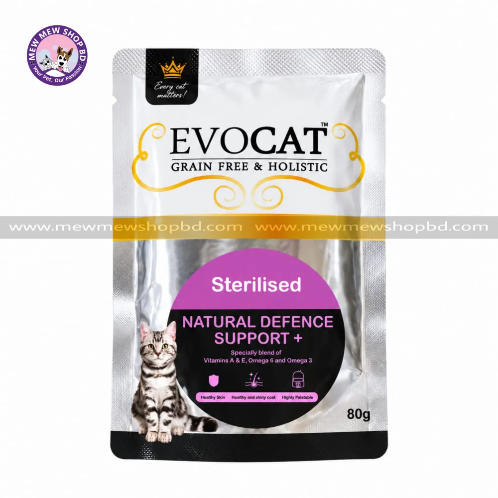 EvoCat Grain Free & Holistic Sterilised All Life Stage Cat Pouch 80g