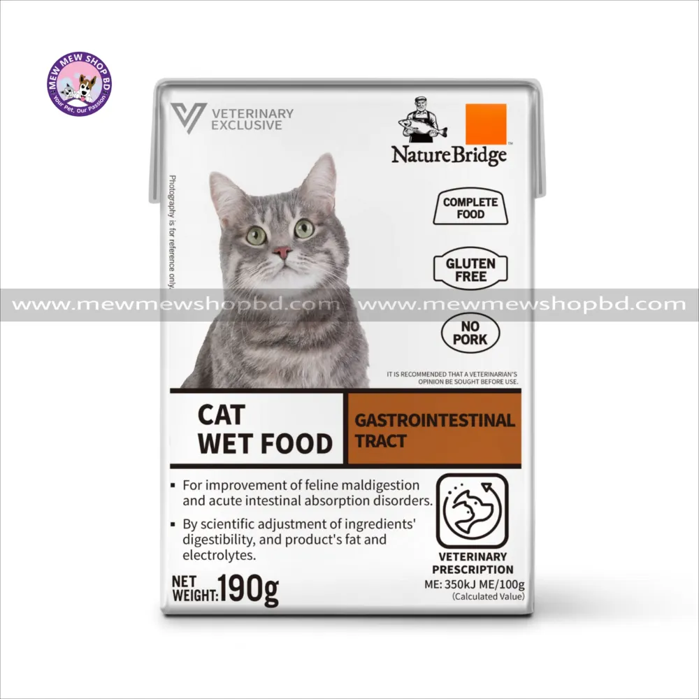 Nature Bridge Vet Complete Prescription Cat Wet Food for Gastrointestinal Tract 190g