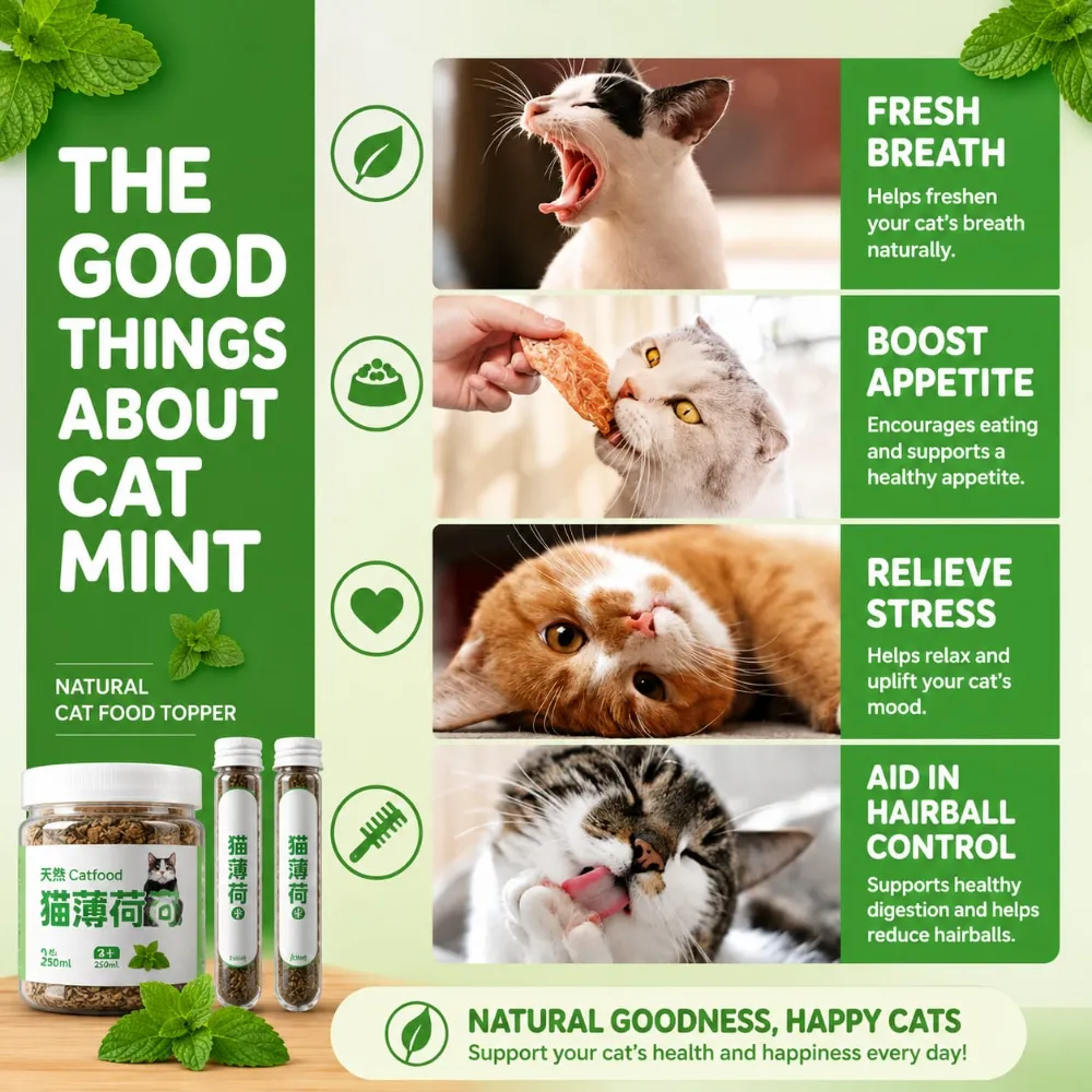 Greedy Xiao Wang Natural Catmint Catnip Catfood Topper for Pet Cat