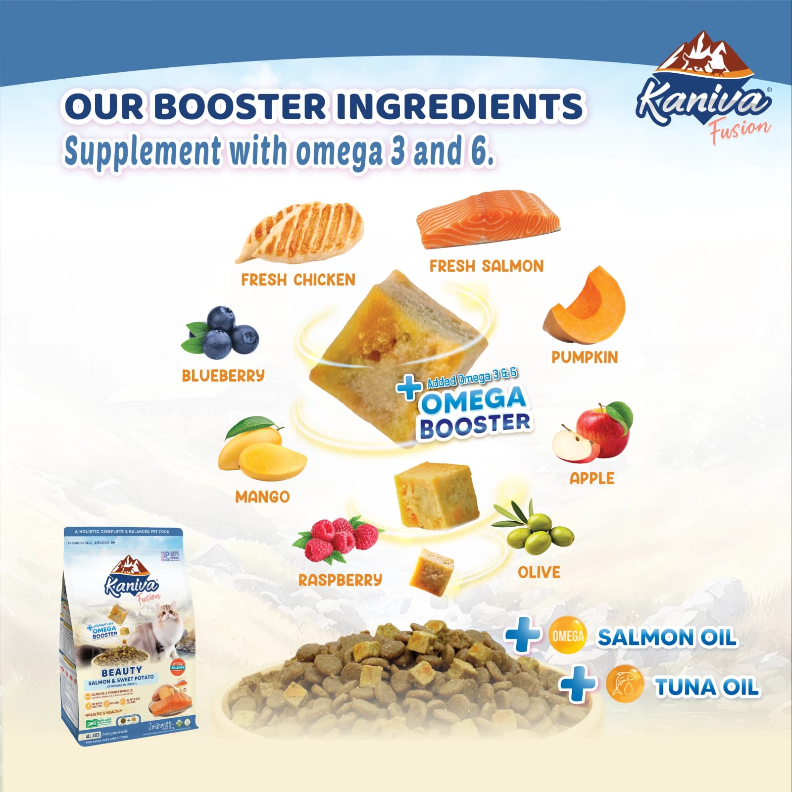 Kaniva Fusion Beauty (Skin & Coat) Salmon & Sweet Potato for Adult & kitten