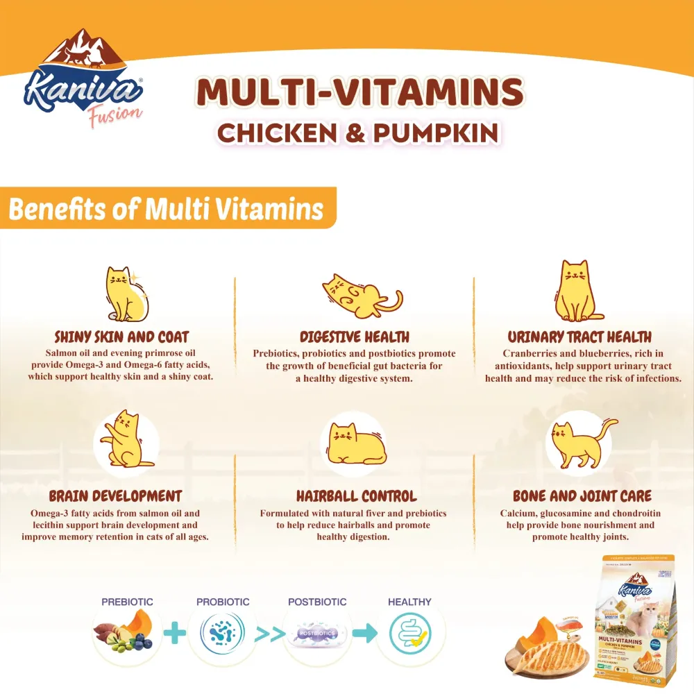 Kaniva Fusion Multivitamins Chicken & Pumpkin for Adult & kitten