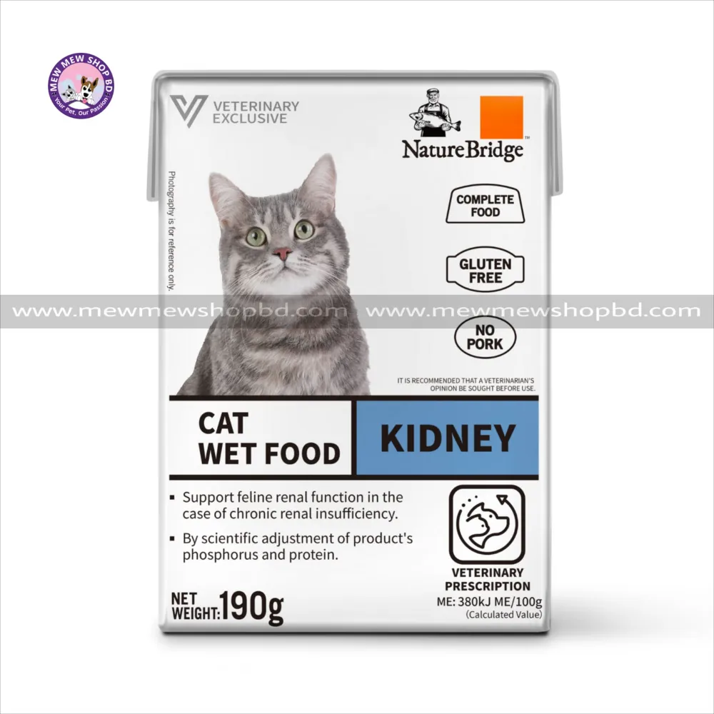 Nature Bridge Vet Complete Prescription Wet Food for Cat Kidney 190g