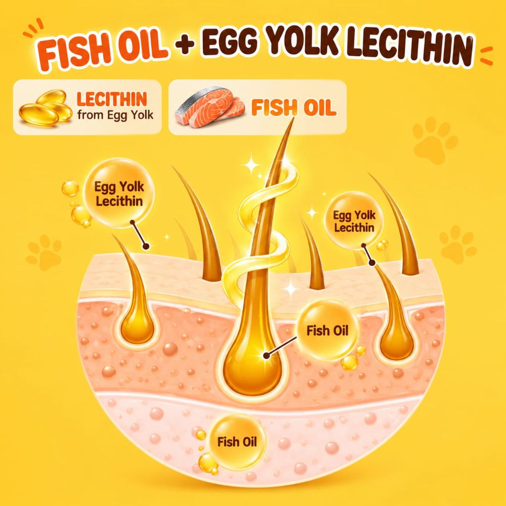 Kitten's story Freeze Dried Poached Egg with Chicken Breast, Egg Yolk & Goat Milk Treat for Cats & Dogs 50g
