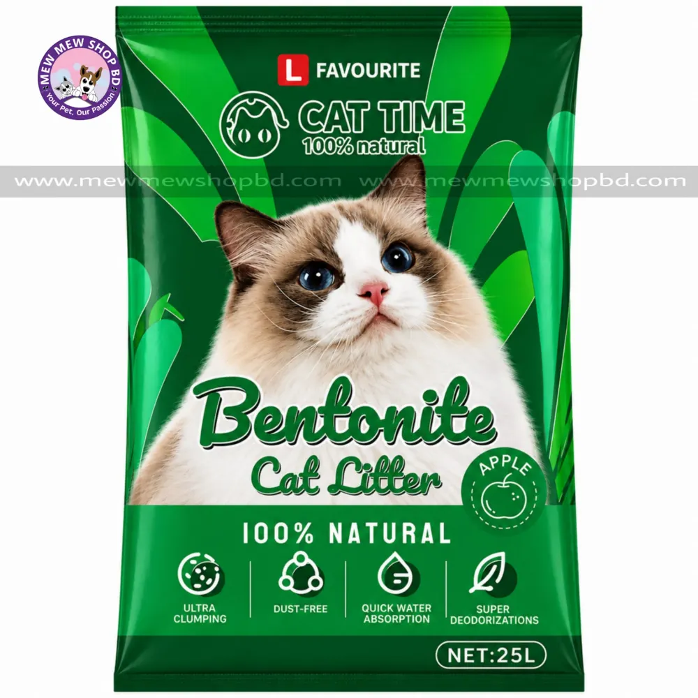 L Favourite Bentonite Cat Litter Apple Flavor 25L(Outside Dhaka Only)