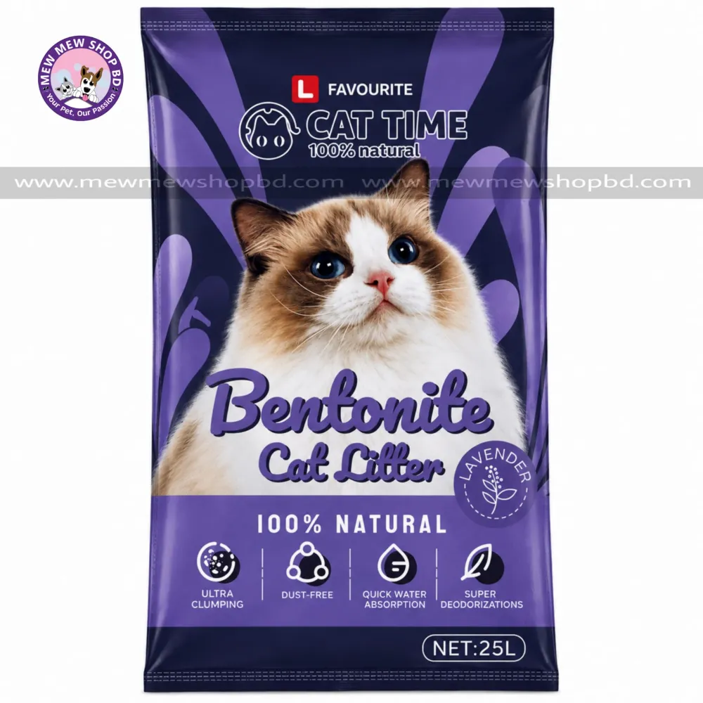 L Favourite Bentonite Cat Litter Lavender Flavor 25L(Outside Dhaka Only)