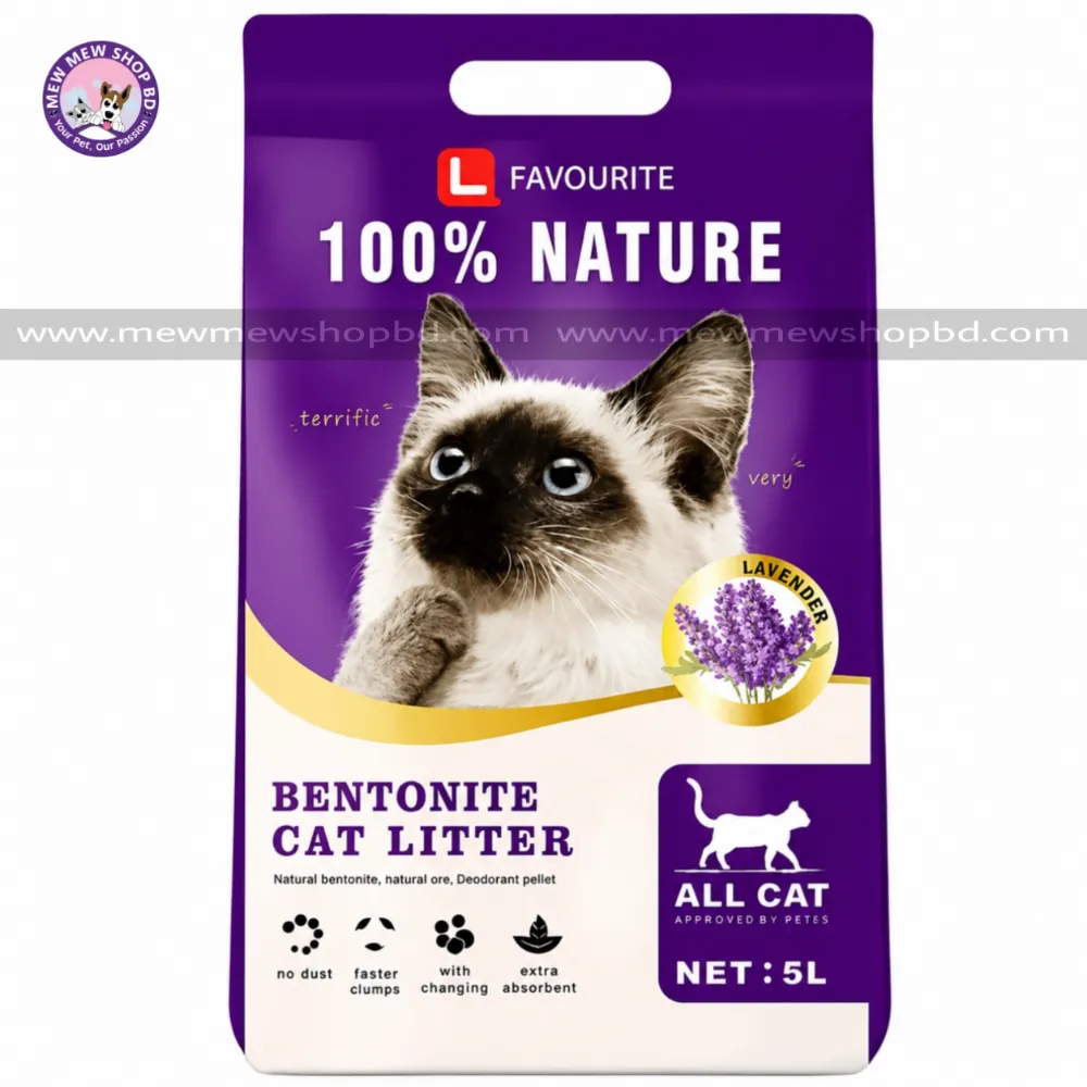 L Favourite Bentonite Cat Litter Lavender Flavor 5L