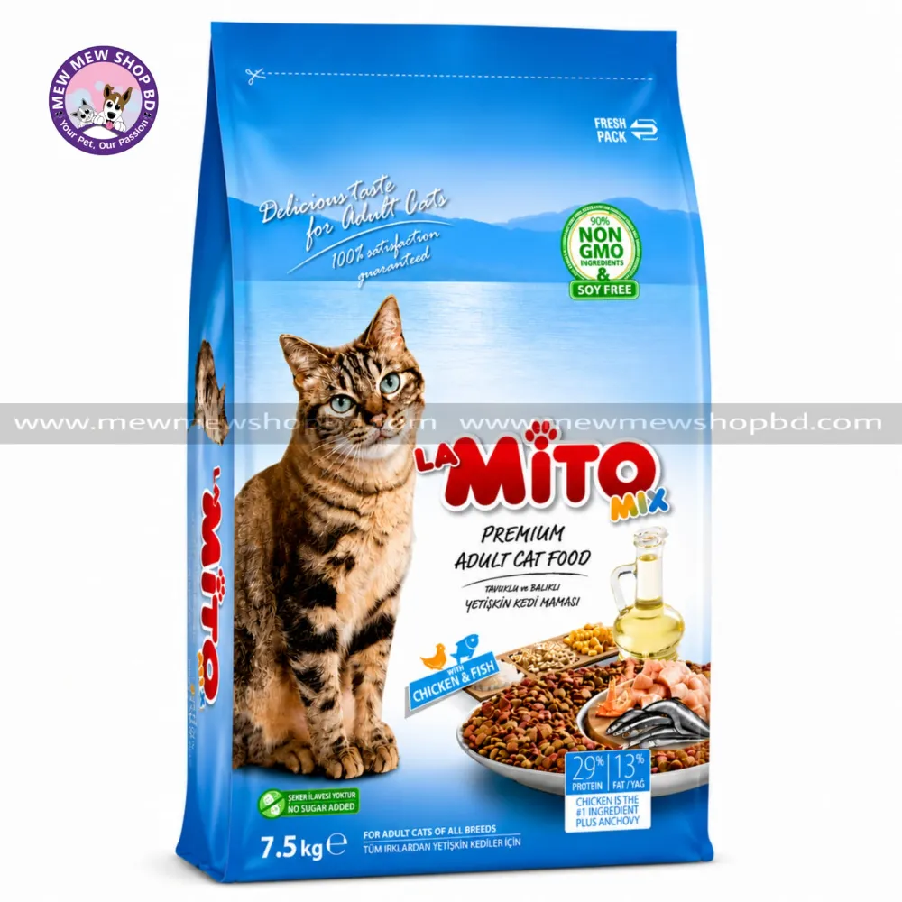 La Mito Mix Premium Adult Cat Food Chicken & Fish 7.5kg