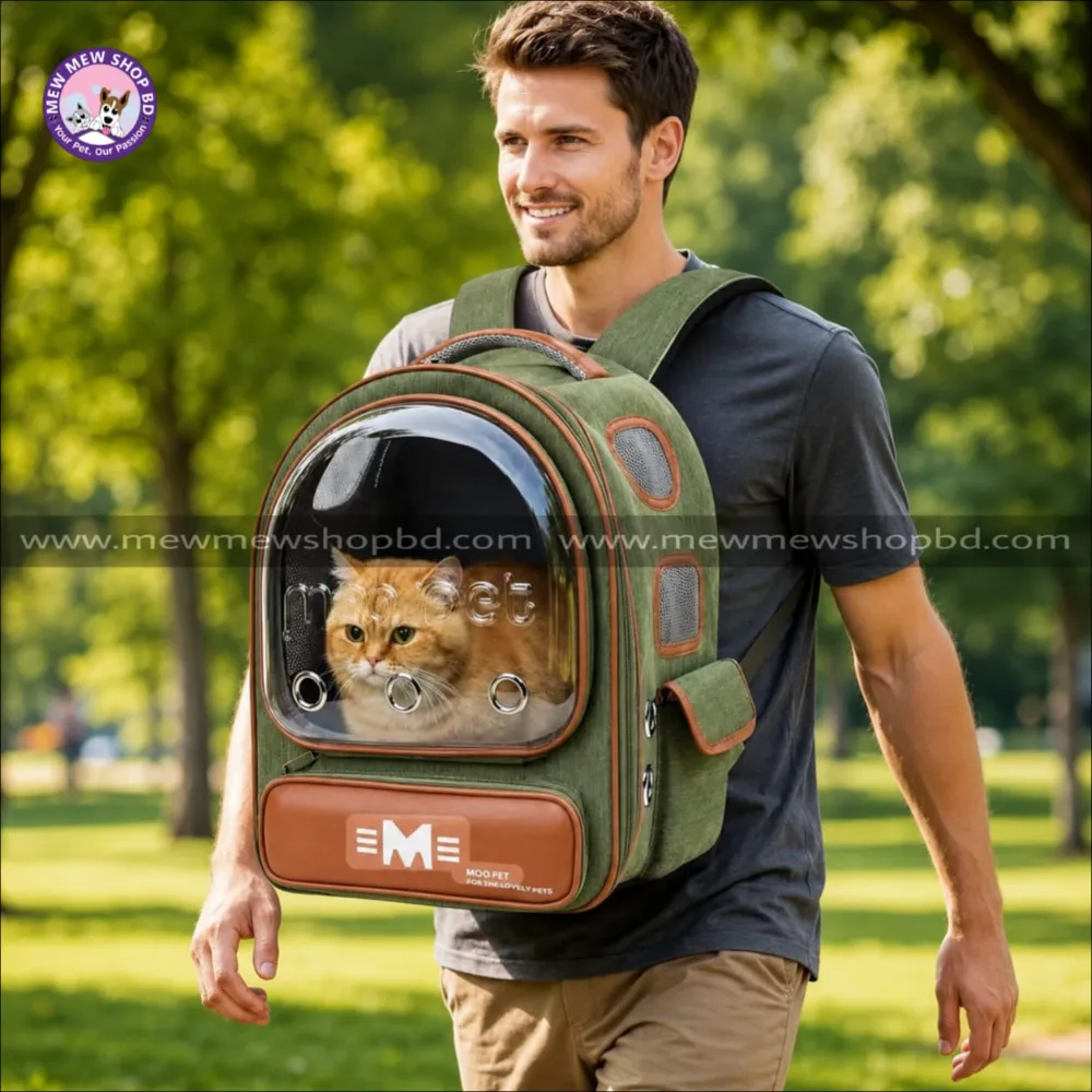 Moorpet Bubble View Ventilated Comfortable Carrier Backpack for Pet Cat