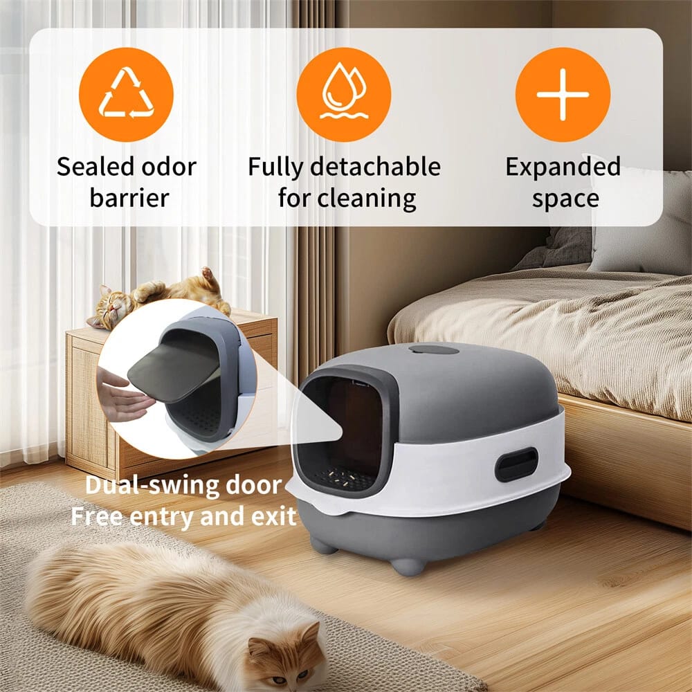 Multifunctional Premium Front Door Closed Litter Box with Scoop with Single Door (Inside Dhaka Only)