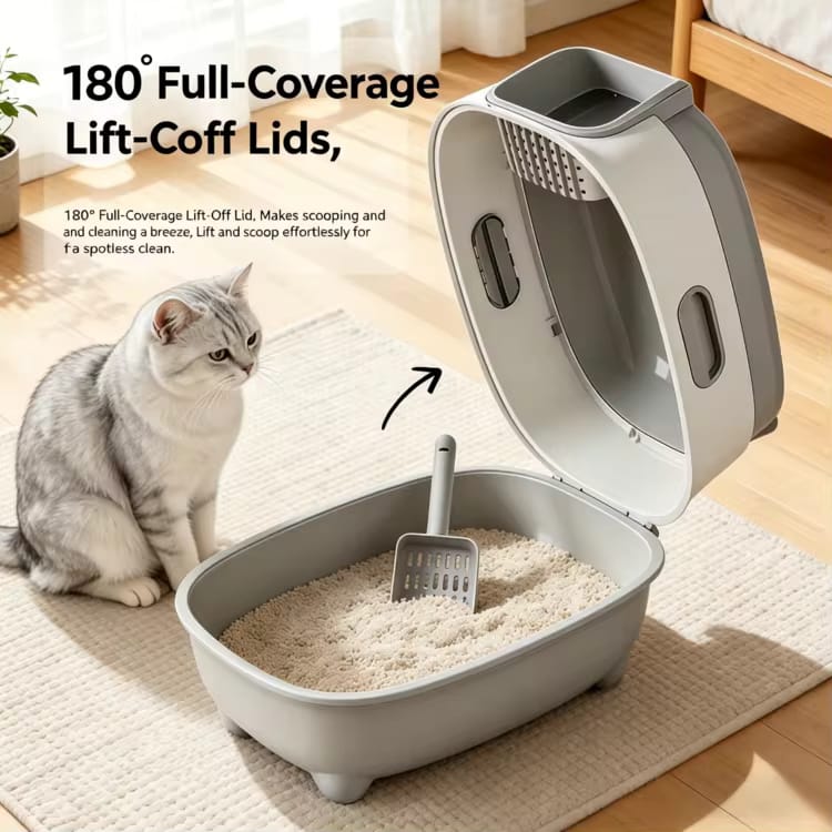 Multifunctional Premium Front Door Closed Litter Box with Scoop with Single Door (Inside Dhaka Only)