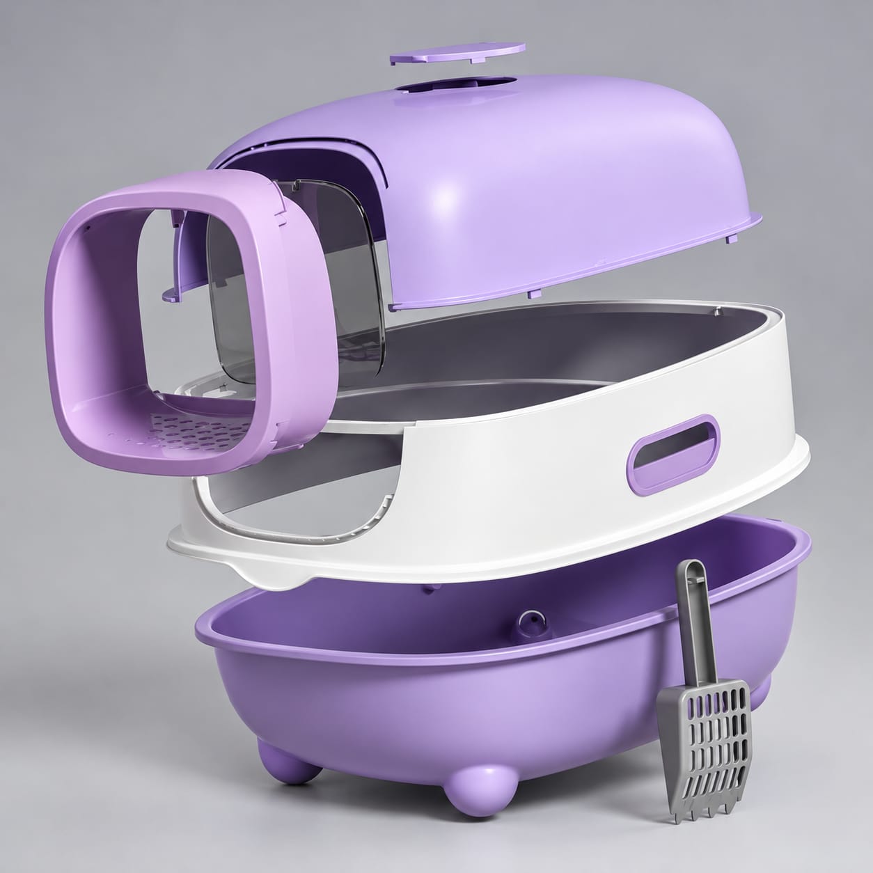 Multifunctional Premium Front Door Closed Litter Box with Scoop with Single Door (Inside Dhaka Only)