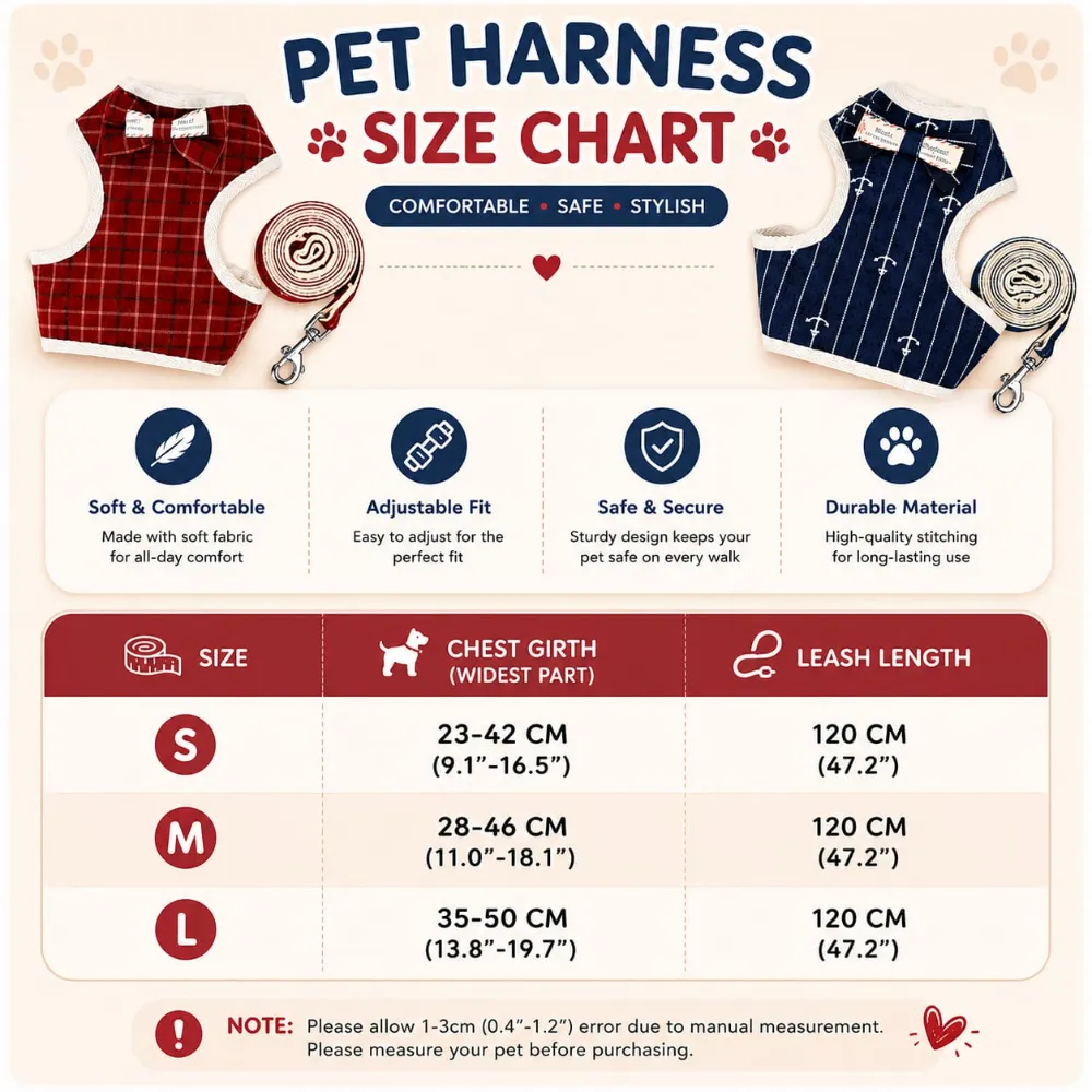 Multiple Printed Super Premium Bow Tie Designed Harness for Pet Cat & Puppy