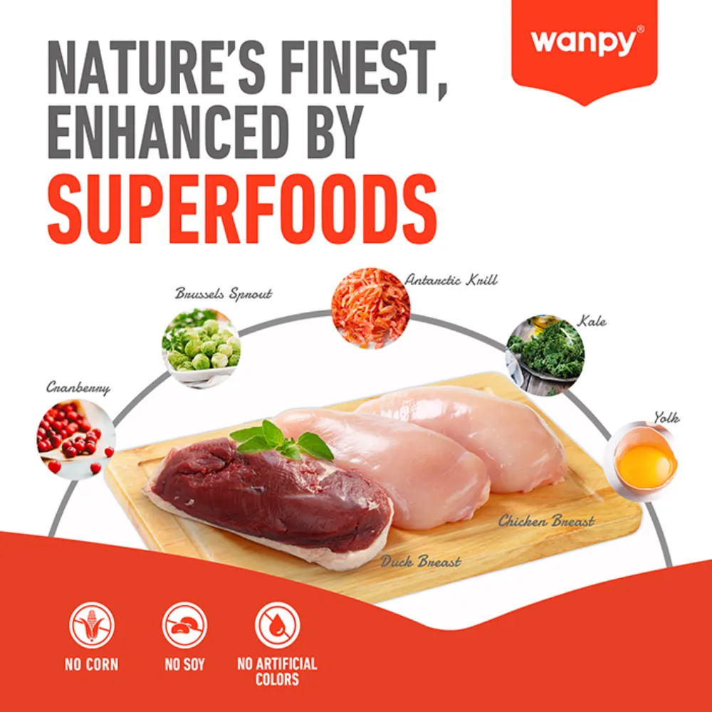 Wanpy Freeze Dried Fluffy Topper Chicken & Cranberry 30gm