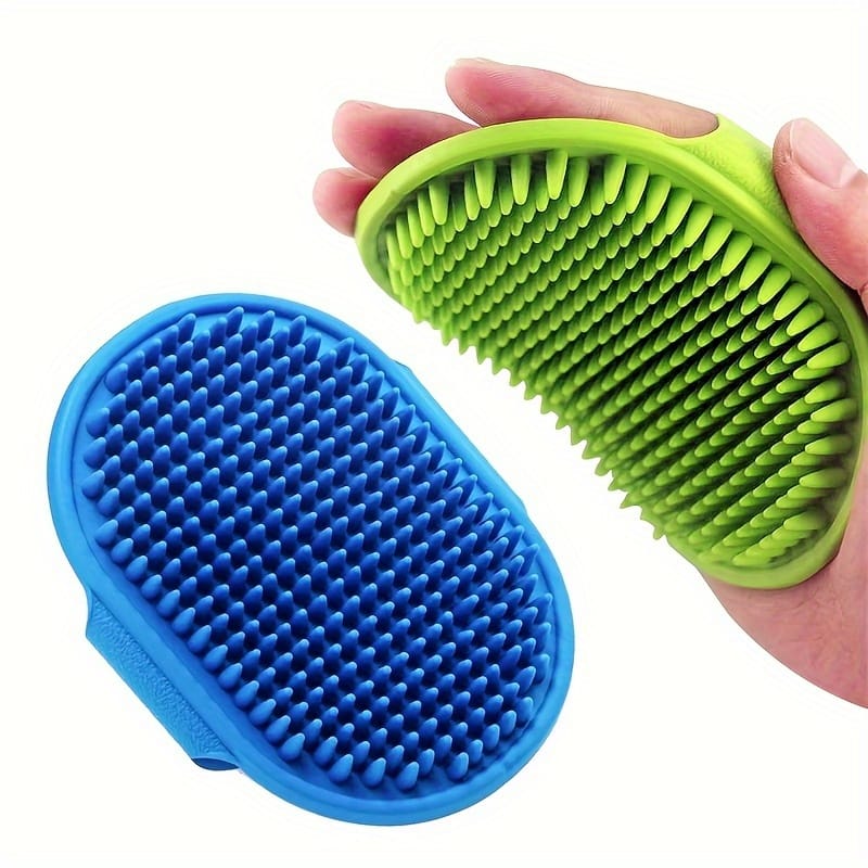 Oval Shape Pet Bath Massage/ Grooming Brush for Cat & Dogs