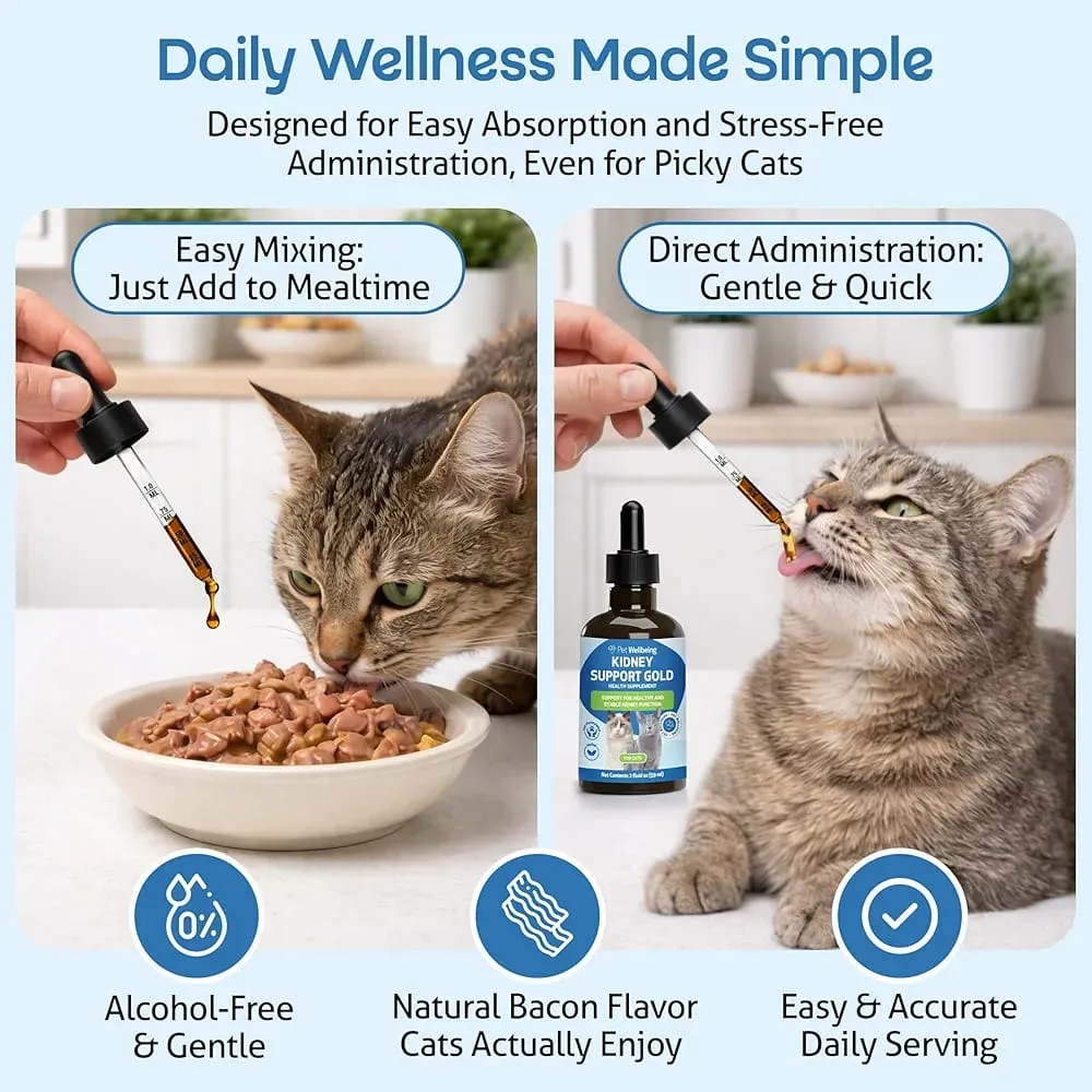 Pet Wellbeing Kidney Support Gold for Cats 59ml